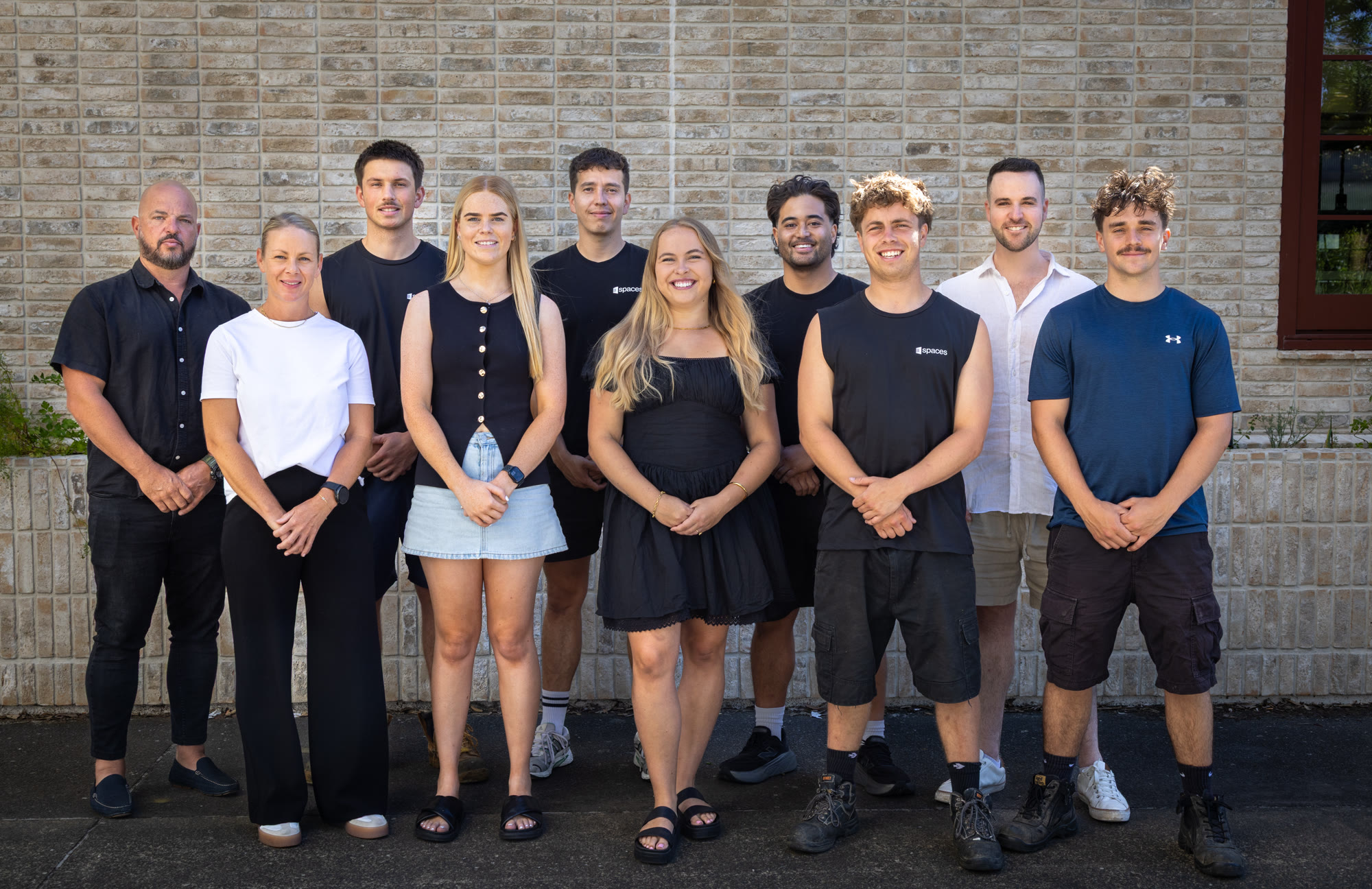 The wider Spaces staging and operations team gathered together in Auckland